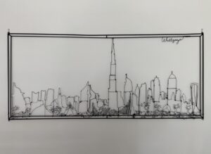 Wire Dubai Skyline