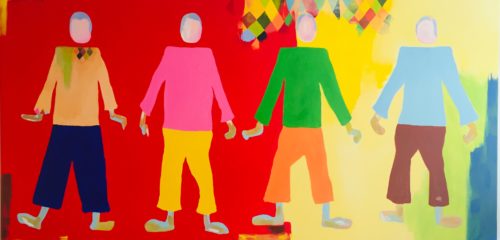 Friends. Óleo sobre tela. 100 x 200 cm