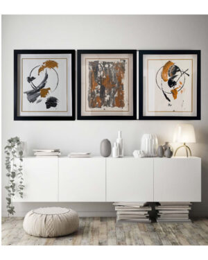 abstract black and golden