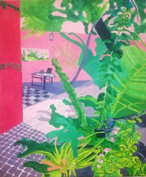 Secret garden with mirror