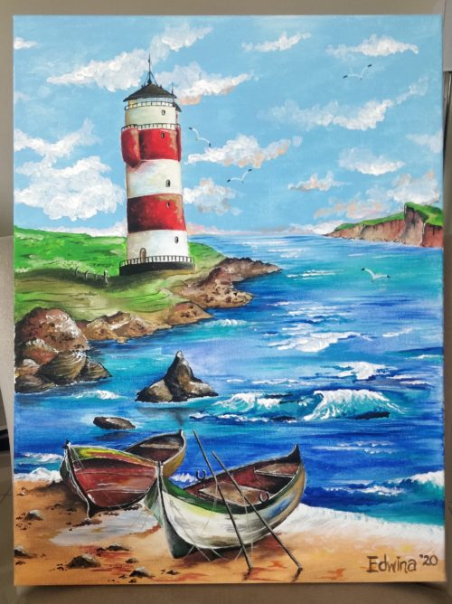 By the Sea Painting