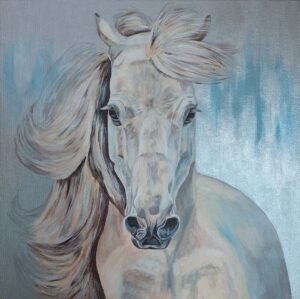 Northern Lights. Horse.