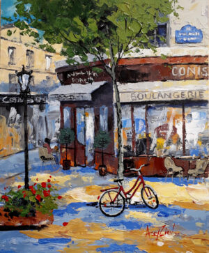 Parisian cafe. Urban landscape