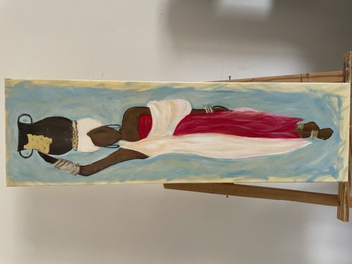 African style, oil, canva 30x100