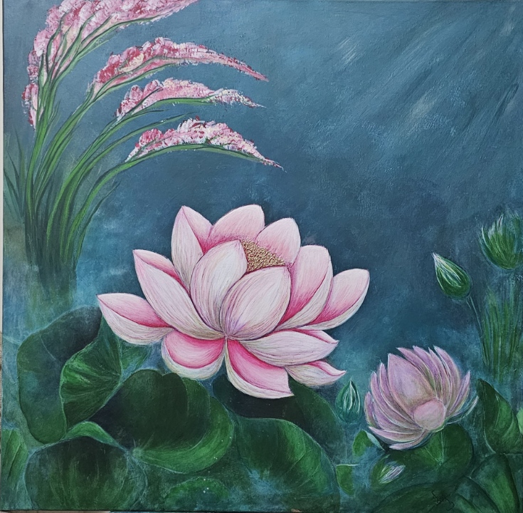 Mystical Tranquility - Lotus Blossom in the Morning Mist