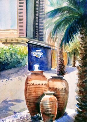 UAE Landscape Paintings- Al Qasba , Sharjah Painting
